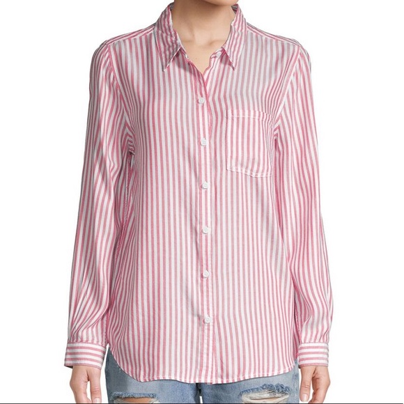 Beachlunchlounge striped long sleeve shirt size S - Picture 2 of 14